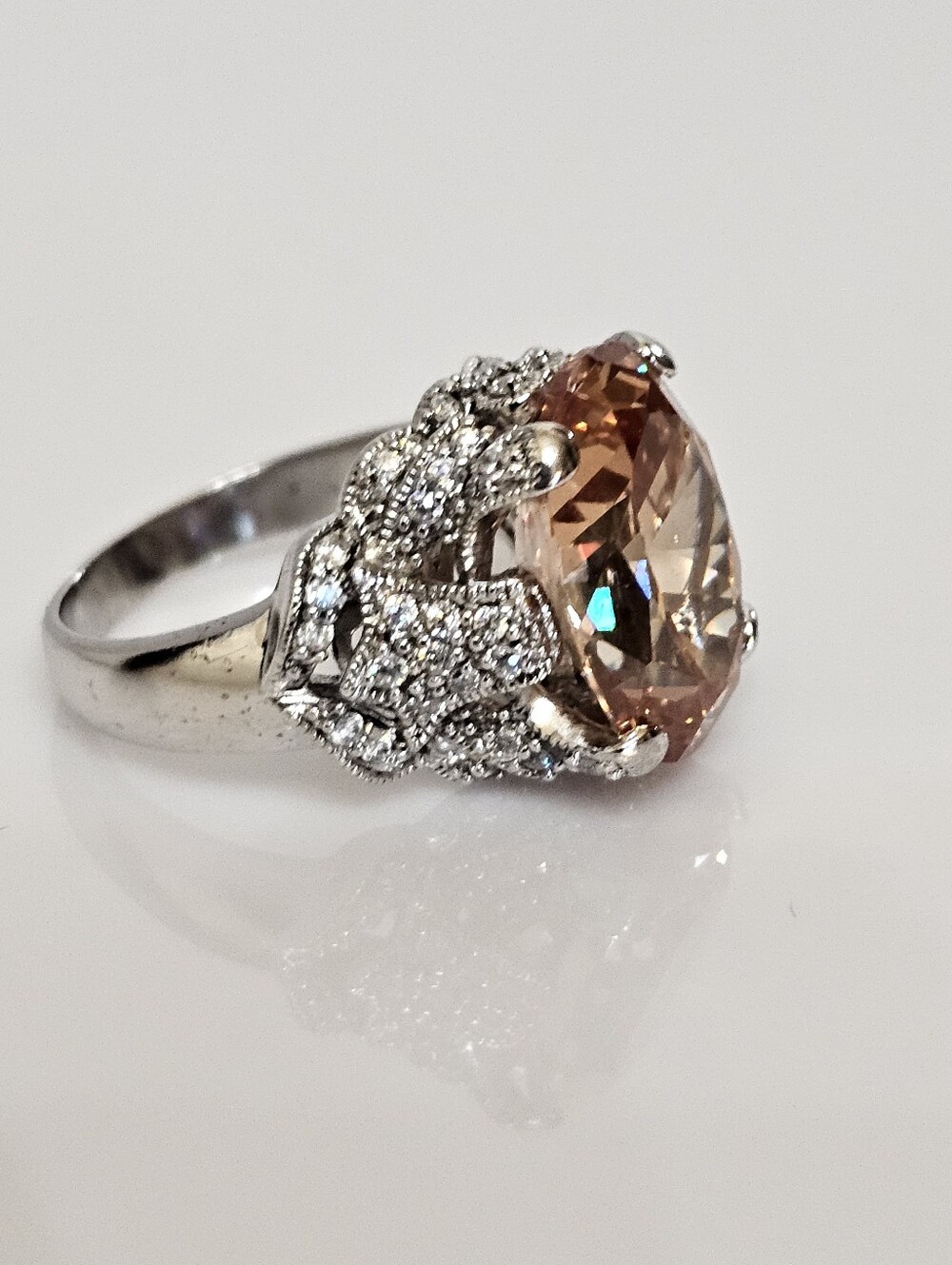 Vintage Joesph Esposito CZ Ring Sterling Silver Size 8! - Picture 10 of 11